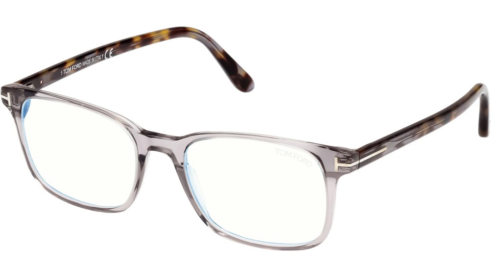 Tom Ford FT5831-B - 020 - 51 - MIT BLAU-VIOLETTEM LICHTFILTER-GLÄSERN Brillenfassungen Eckig