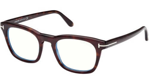 Tom Ford FT5870-B - 052 - 50 - MIT BLAU-VIOLETTEM LICHTFILTER-GLÄSERN Brillenfassungen Eckig