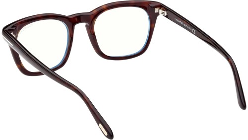 Tom Ford FT5870-B - 052 - 50 - MIT BLAU-VIOLETTEM LICHTFILTER-GLÄSERN Brillenfassungen Eckig