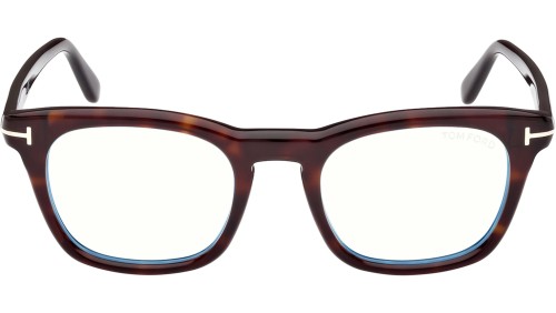 Tom Ford FT5870-B - 052 - 50 - MIT BLAU-VIOLETTEM LICHTFILTER-GLÄSERN Brillenfassungen Eckig