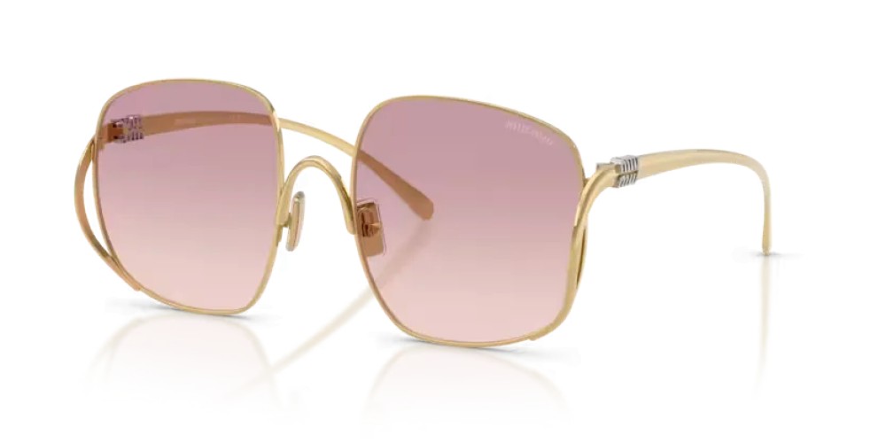 MIU MIU MU A57S - 5AK40S - 57 Sonnenbrillen Gold Eckig