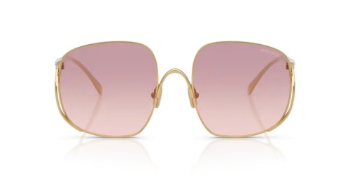 MIU MIU MU A57S - 5AK40S - 57 Sonnenbrillen Gold Eckig