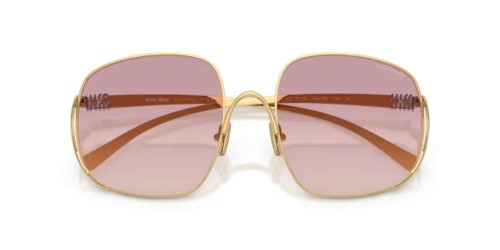 MIU MIU MU A57S - 5AK40S - 57 Sonnenbrillen Gold Eckig