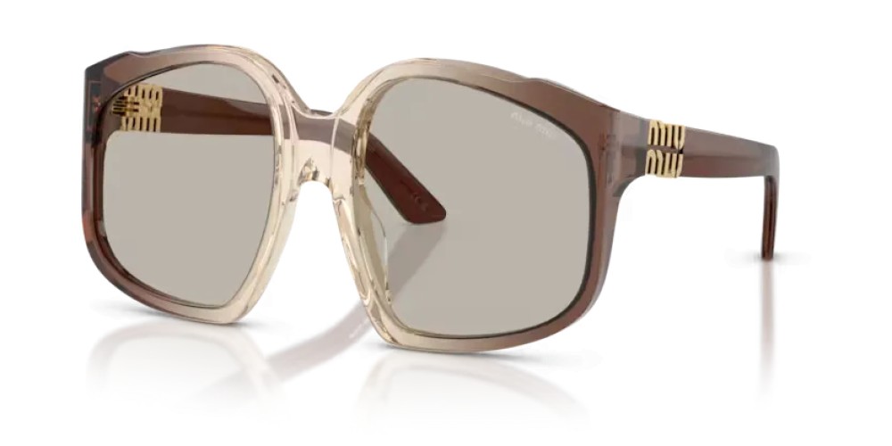 MIU MIU MU A07S - 25G40U - 59 Sonnenbrillen Braun Verlauf Unregelmäßig