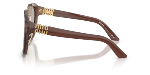 MIU MIU MU A07S - 25G40U - 59 Sonnenbrillen Braun Verlauf Unregelmäßig