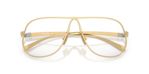 MIU MIU A56S - 5AK08N - 66 - MIT BLAU-VIOLETTEM LICHTFILTER-GLÄSERN Sonnenbrillen Gold Pilot (Aviator)