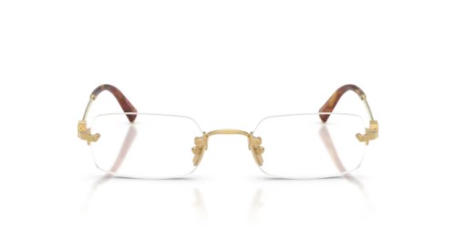 MIU MIU MU 50YV - 5AK1O1 - 52 Brillenfassungen Gold Rechteck