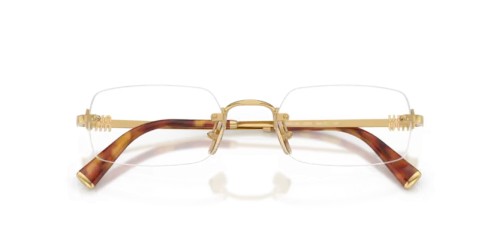 MIU MIU MU 50YV - 5AK1O1 - 52 Brillenfassungen Gold Rechteck
