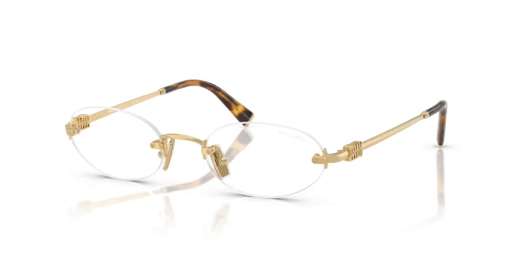 MIU MIU MU A54S - 5AK08N - 51 - MIT BLAU-VIOLETTEM LICHTFILTER-GLÄSERN Sonnenbrillen Gold Oval