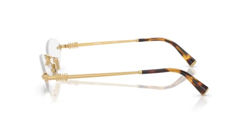 MIU MIU MU A54S - 5AK08N - 51 - MIT BLAU-VIOLETTEM LICHTFILTER-GLÄSERN Sonnenbrillen Gold Oval