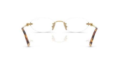 MIU MIU MU A54S - 5AK08N - 51 - MIT BLAU-VIOLETTEM LICHTFILTER-GLÄSERN Sonnenbrillen Gold Oval