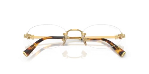 MIU MIU MU A54S - 5AK08N - 51 - MIT BLAU-VIOLETTEM LICHTFILTER-GLÄSERN Sonnenbrillen Gold Oval