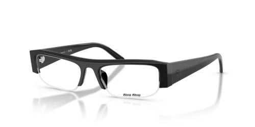 MIU MIU MU B07S - 16K08N - 51 - MIT BLAU-VIOLETTEM LICHTFILTER-GLÄSERN Sonnenbrillen Schwarz Rechteck