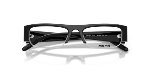 MIU MIU MU B07S - 16K08N - 51 - MIT BLAU-VIOLETTEM LICHTFILTER-GLÄSERN Sonnenbrillen Schwarz Rechteck