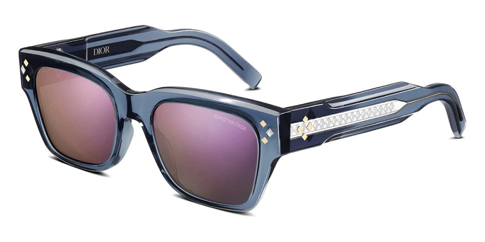 Dior CD DIAMOND S2I - 30G7 Z - 54 Sonnenbrillen Blau Eckig