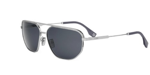 Fendi FE40154U - 16A - 61 Sonnenbrillen Silber Pilot (Aviator)
