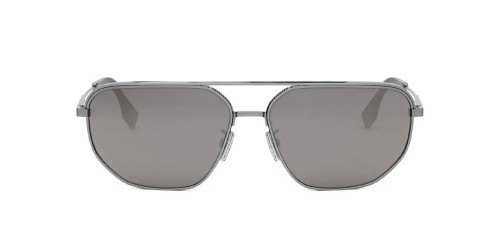 Fendi FE40154U - 12C - 61 Sonnenbrillen Silber Pilot (Aviator)