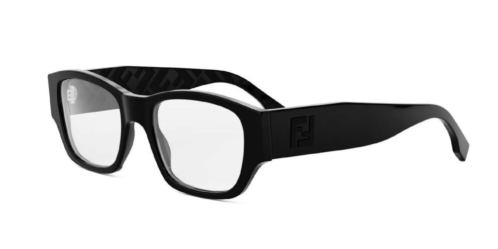 Fendi FE50123I - 001 - 53 Brillenfassungen Schwarz Eckig