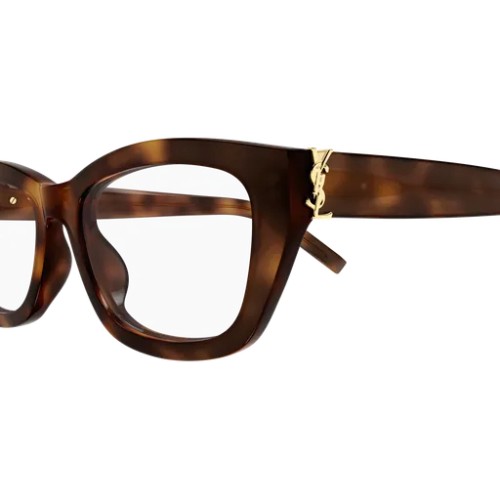 Saint Laurent SL M153 OPT - 003 - 55 Brillenfassungen Havanna Winkel/Abgerundet