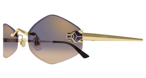 Cartier CT0433S - 005 - 55 Sonnenbrillen Gold Eckig/Oval