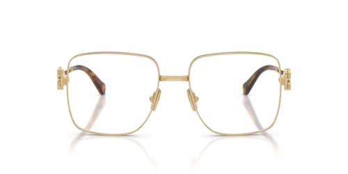 MIU MIU MU 51XV - ​5AK1O1 - ​54 Brillenfassungen Gold Eckig