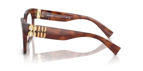 MIU MIU MU 04UV - 11Q1O1 - 52 Brillenfassungen Gestreift Tabak Eckig