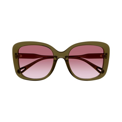 Chloé CH0125SA - 004 - 57 Sonnenbrillen Grün Eckig