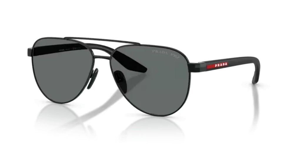 Prada Linea Rossa PS A52S - 1AB5Z1 - 58 - MIT POLARISIERTEN GLÄSERN Sonnenbrillen Schwarz Pilot (Aviator)