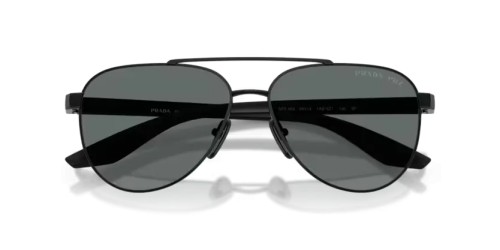 Prada Linea Rossa PS A52S - 1AB5Z1 - 58 - MIT POLARISIERTEN GLÄSERN Sonnenbrillen Schwarz Pilot (Aviator)