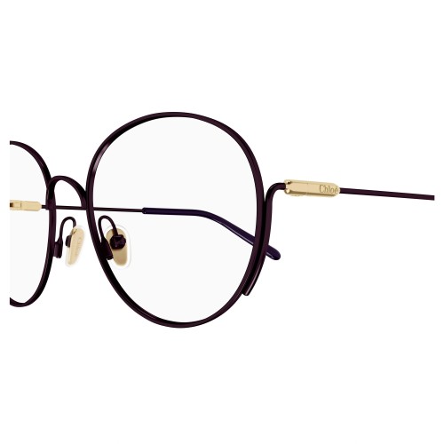 Chloé CH0209O - 007 - 57 Brillenfassungen Lila Rund