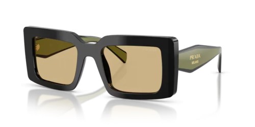 PRADA PR D01S - 03K10R - 52 Sonnenbrillen Schwarz Rechteck