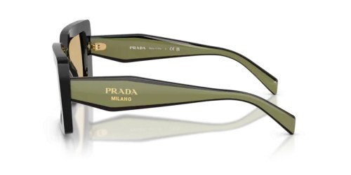 PRADA PR D01S - 03K10R - 52 Sonnenbrillen Schwarz Rechteck