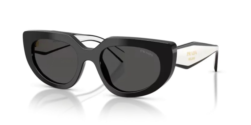 PRADA PR D02S - 20G08Z - 53 Sonnenbrillen Schwarz Oval