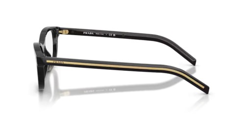 PRADA PR D01VU - 16K1O1 - 52 Brillenfassungen Schwarz Oval