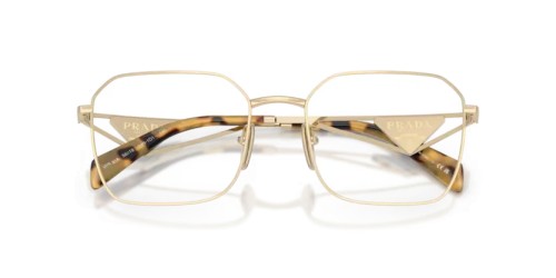PRADA PR A51V - 14N1O1 - 53 Brillenfassungen Hellgold Unregelmäßig