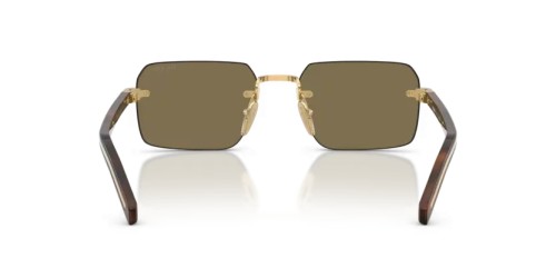 PRADA PR D55S - 5AK90F - 55 Sonnenbrillen Gold Rechteck