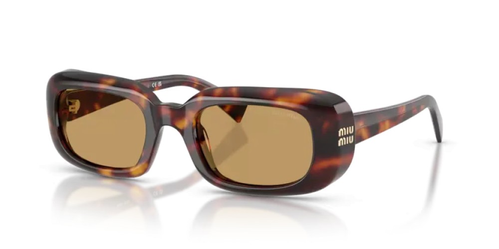 MIU MIU MU B13S - 27L10Y - 52 Sonnenbrillen Havanna Rechteck
