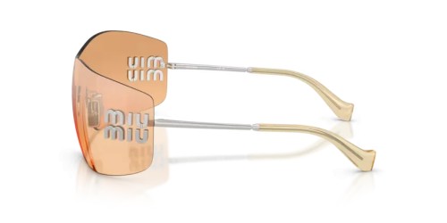 MIU MIU MU B53S - 1BC80Y - 144 Sonnenbrillen Silber Rechteck