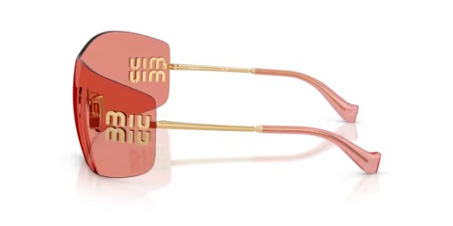 MIU MIU MU B53S - 5AK20Y - 144 Sonnenbrillen Gold Rechteck