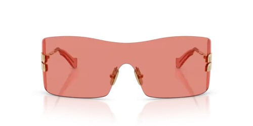 MIU MIU MU B53S - 5AK20Y - 144 Sonnenbrillen Gold Rechteck