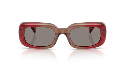 MIU MIU MU B13S - 23M80Q - 52 Sonnenbrillen Burgunder Rechteck