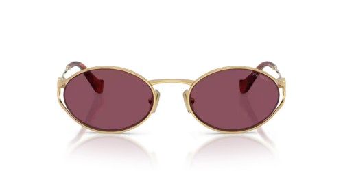 MIU MIU MU 52YS - 5AK20Y - 54 Sonnenbrillen Gold Oval