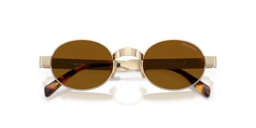 MIU MIU MU B51S - 22M20V - 47 Sonnenbrillen Altes Gold Oval