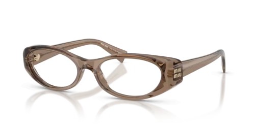 MIU MIU MU 03ZV - 26M1O1 - 55 Brillenfassungen Durchscheinend Braun Oval