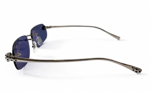 Cartier CT0494O with Custom Lens - 002 - 55 Sonnenbrillen Silber Abgerundet