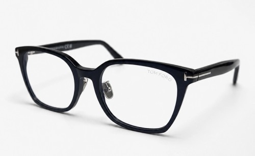 Tom Ford TF6103-D-B ECO - 001 - 53 - MIT BLAU-VIOLETTEM LICHTFILTER-GLÄSERN Brillenfassungen Schwarz Eckig