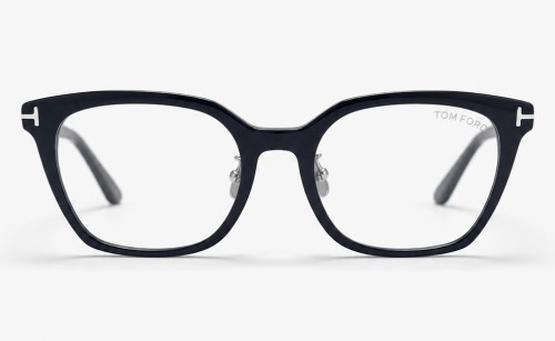 Tom Ford TF6103-D-B ECO - 001 - 53 - MIT BLAU-VIOLETTEM LICHTFILTER-GLÄSERN Brillenfassungen Schwarz Eckig