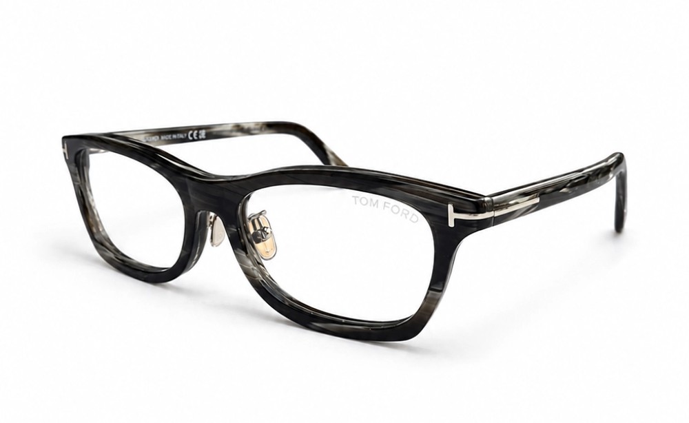 Tom Ford TF6074-D-B ECO - 062 - 53 - MIT BLAU-VIOLETTEM LICHTFILTER-GLÄSERN Brillenfassungen Eckig