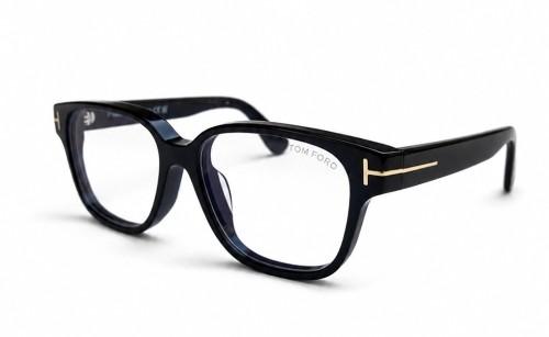 Tom Ford TF6071-D-B ECO - 001 - 54 - MIT BLAU-VIOLETTEM LICHTFILTER-GLÄSERN Brillenfassungen Schwarz Eckig