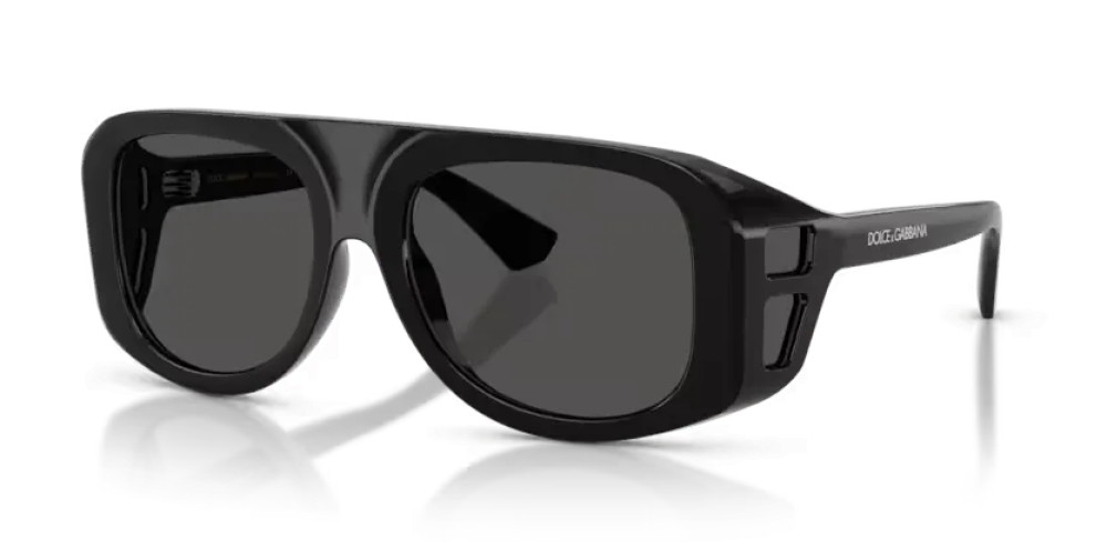 DOLCE & GABBANA DG6208 - 501/87 - 55 Sonnenbrillen Schwarz Pilot (Aviator)